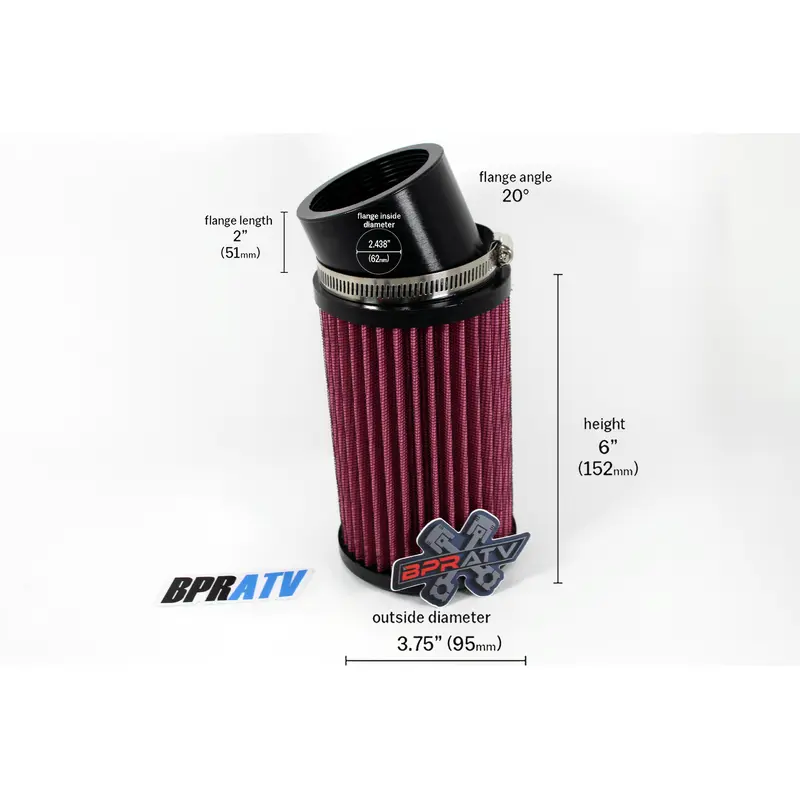 1x Yamaha Banshee 350 K+N Style Pod Air Filter Keihin PWK 38 39 40mm Carb Single