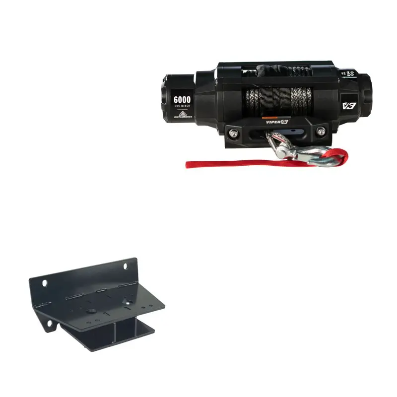 Viper 6000lbs V3 Winch Black Rope With Mount For John Deer Gator XUV 590i 2017-2021