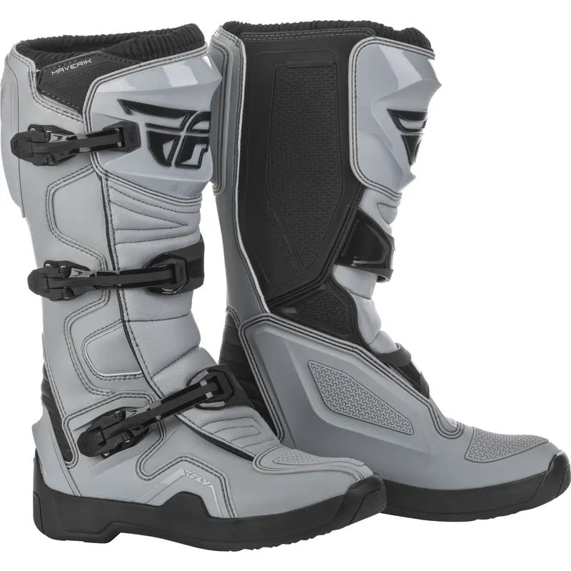 FLY RACING Maverik Boots Grey/Black Size 07 - High Performance Motorcycle Footwear