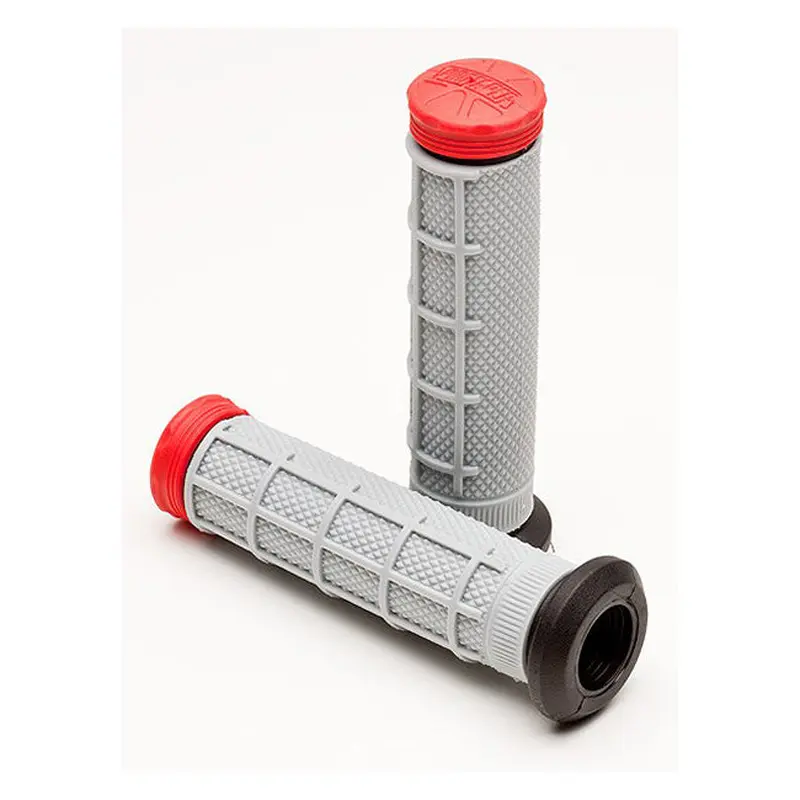 Red/Grey Tri Density ATV Grips 1/2 Waffle ProTaper (PT024866)