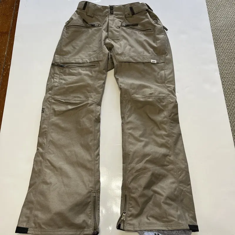 Womens S Small Vans Functional Snow Ski Board Pants Khaki Waterproof Snowboard