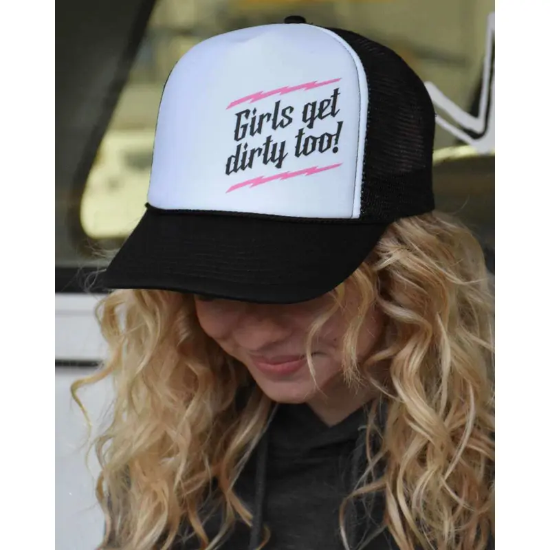 Lightning Trucker Hat - Black/White