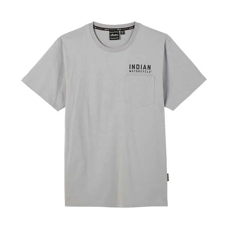 Indian Mens Circle Engine Tee, Gray