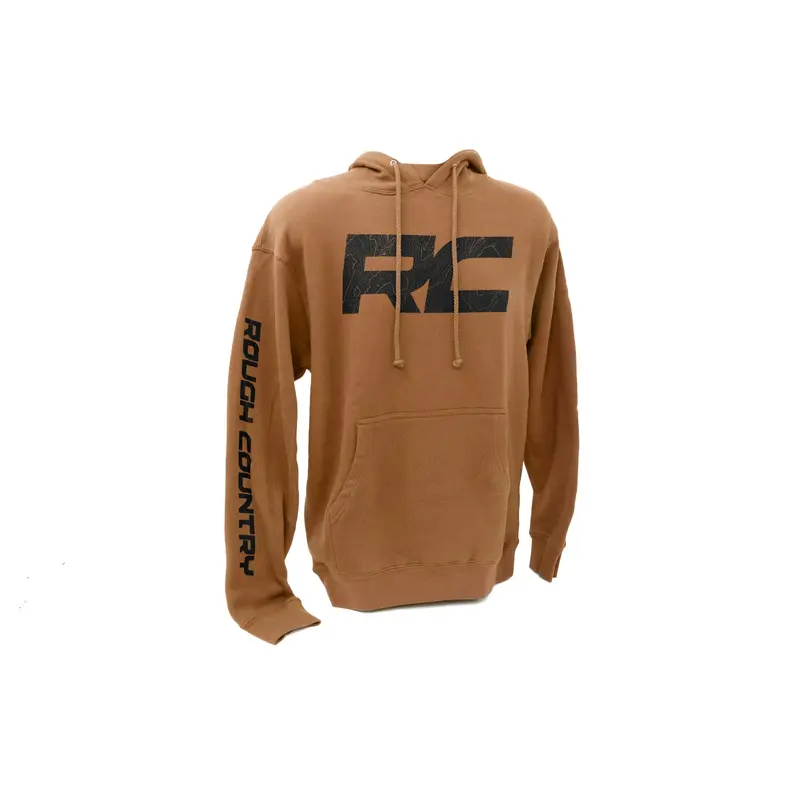 Rough Country | Rough Country Hoodie | RC Topographical Sleeve | Saddle | 3XL | 940953XL