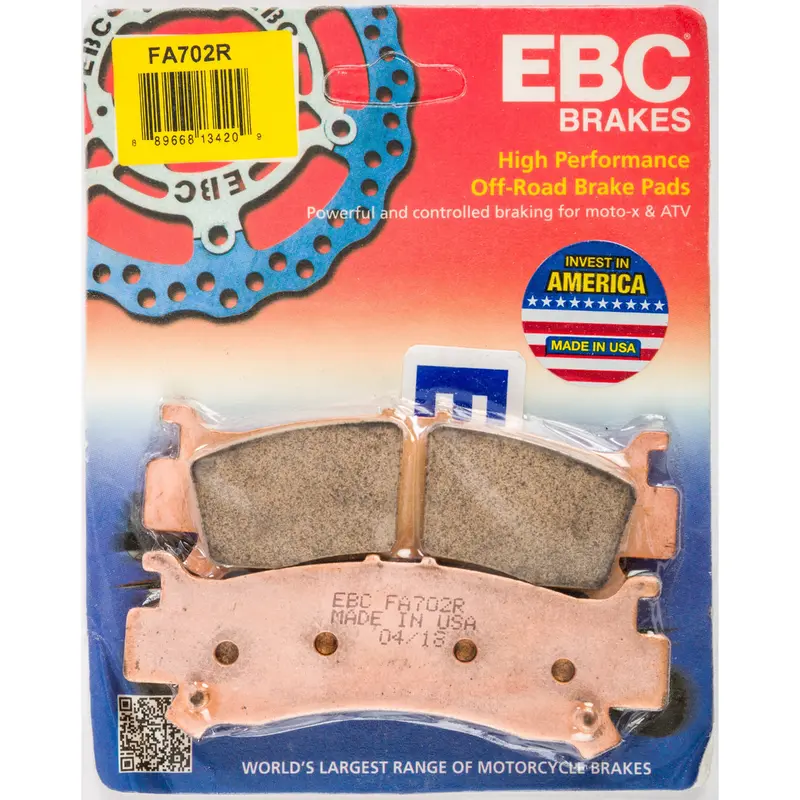 EBC 1 Pair Sintered R Series Heavy-Duty Brake Pads MPN FA702R