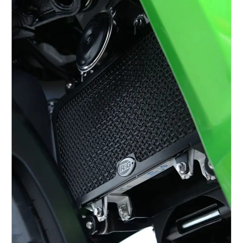R&G Racing Black Aluminum Radiator Guard For 2017-2019 Kawasaki Versys-X 250