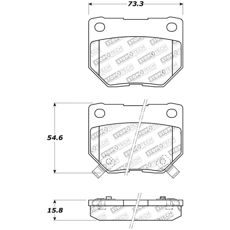 StopTech Street Touring 06-07 Subaru Impreza WRX (Exc STi) Rear Brake Pads