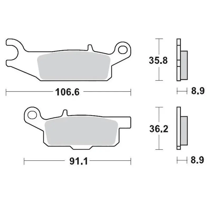 BRAKE PADS REAR MOTO MASTER PRO SINTERED YAMAHA YFM550 09-15 YFM700 07-ON
