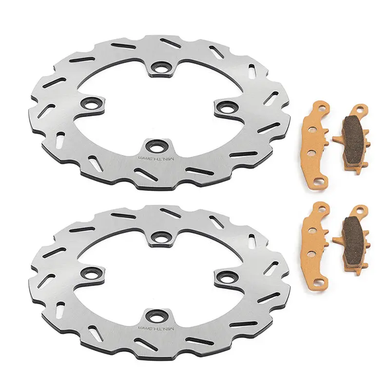 For Suzuki Twin Peaks 700 LTV700F 4x4 2004-2005 Front Brake Disc Rotors / Pads