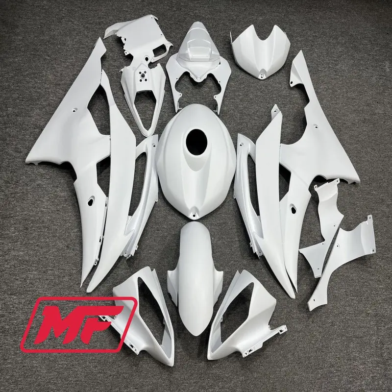 Monster Fairings Full Kit Yamaha R6 08-16 Matte White + Windshield + Gas Tank Cover