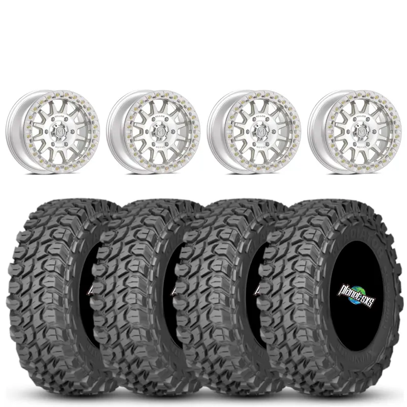 Valor V09 Beadlock 15x7 Machined 5+2 4/137 on Gladiator X Comp 10 Ply 35x10-15