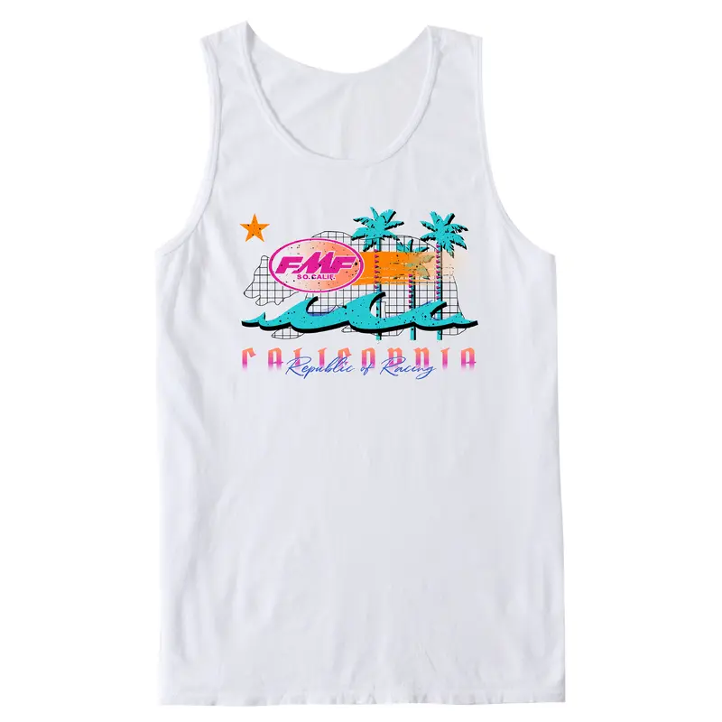 Wavy Tank White Sm