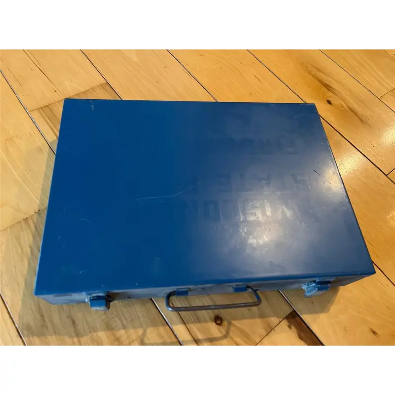 Large Vintage First Aid Kit Wisconsin State Troopers Metal Box W/ Content