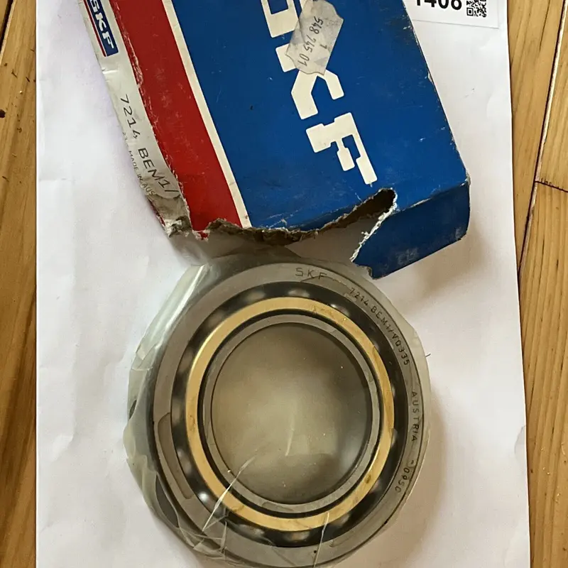 7214 BEM1 VQ335 Angular Contact Ball Bearing SKF Austria Bronze Cage NOS