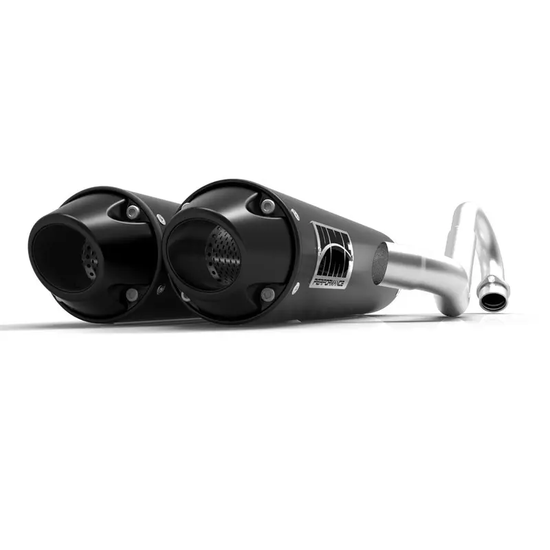 HMF Muffler Polaris RZR S 900/Trail 15-21 Black Performance Dual Full System Exhaust