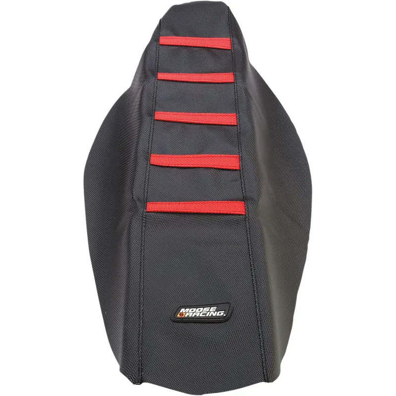 MOOSE RACING Ribbed Seat Cover - Black Cover/Red Ribs - Honda CRF45013-331RT
