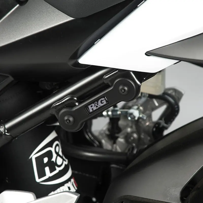 Rear Footrest Plate R&G pair Aprilia V4 Tuono 1100 (BLP0038BK)