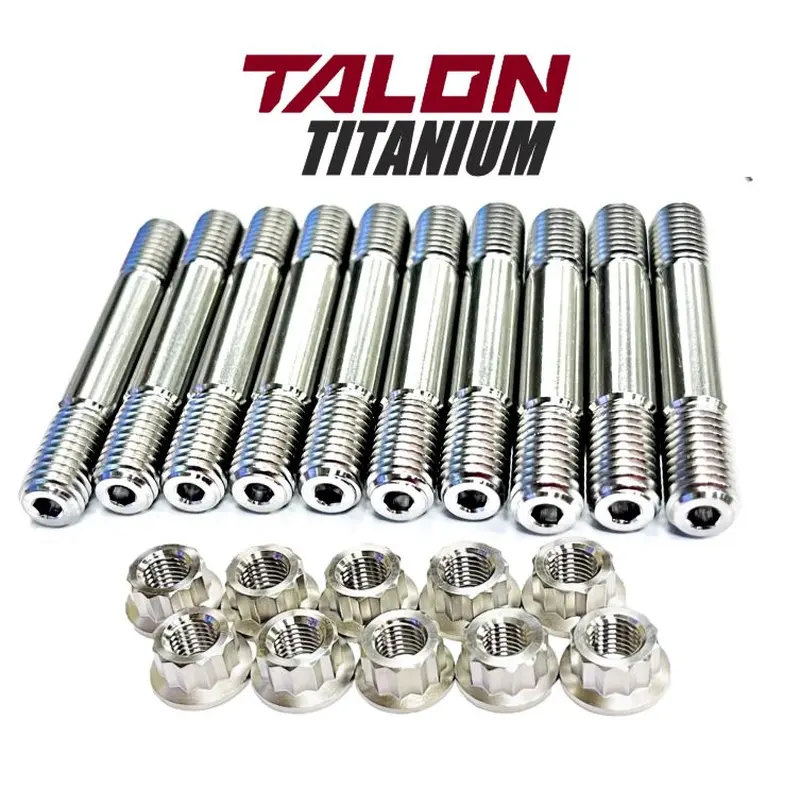 08+ Honda CBR1000RR Cylinder Head Stud Kit TITANIUM Crankcase Stud 12 Pt Nut Kit