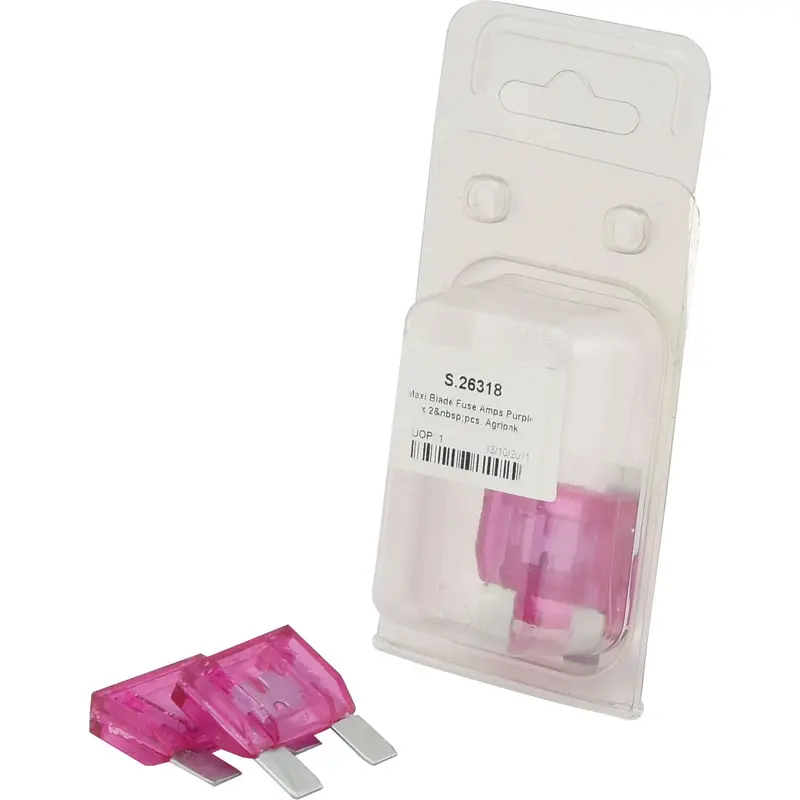 Maxi Blade Fuse 100 Amps Purple x 2 pcs. Agripak | Sparex Part No.S.26318
