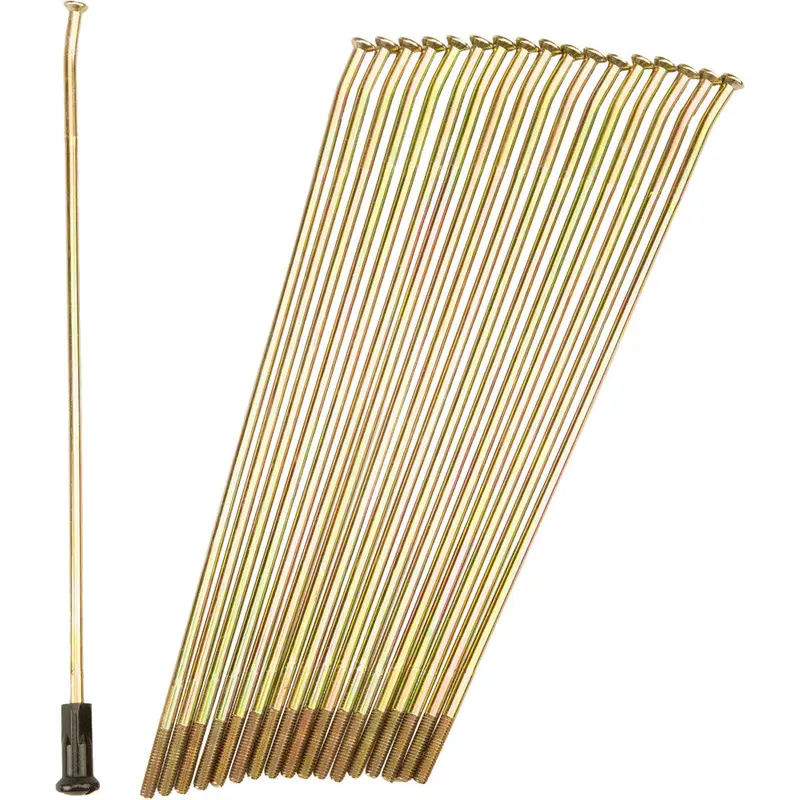 PRO-WHEEL DOUBLE BUTTED SPOKES GOLD/BLACK FRONT 21" 36/PK 21-G240240-2