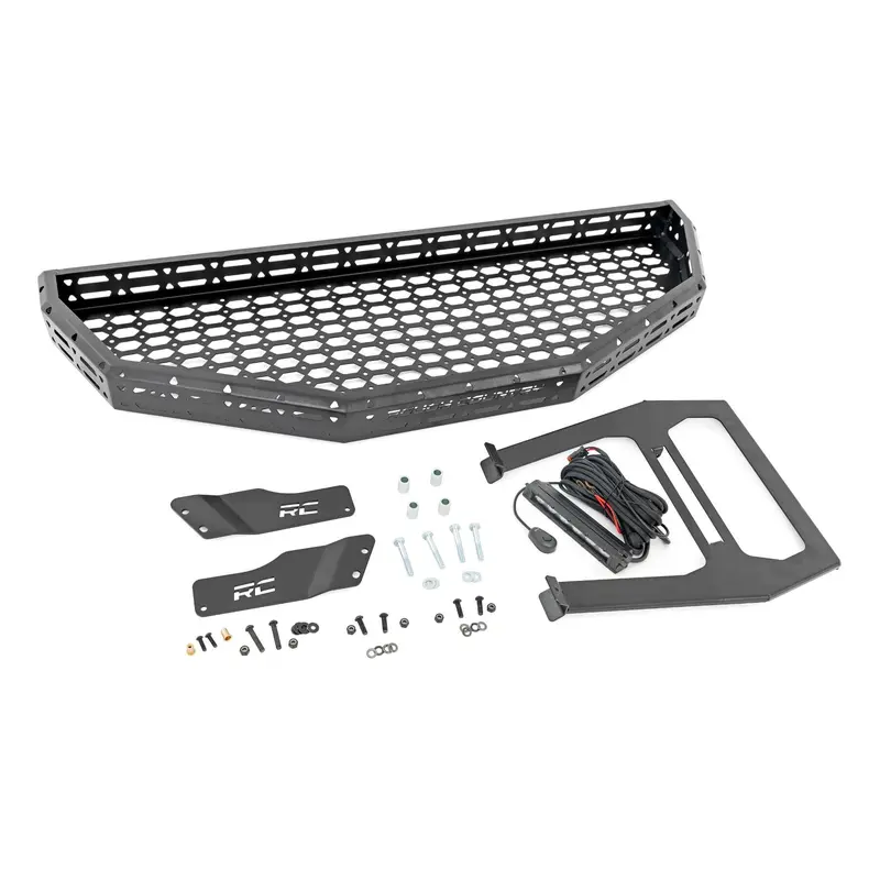 Rough Country Polaris Ranger XP 900/1000 6" Black Slimline Front Cargo Rack