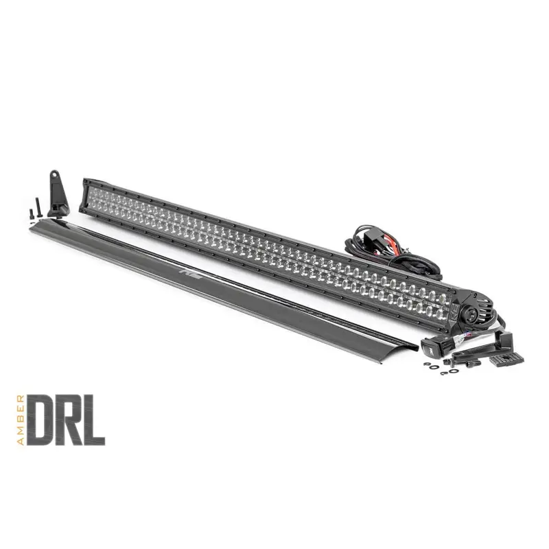 ROUGH COUNTRY 50-INCH CREE LED LIGHT BAR - (DUAL ROW | BLACK SERIES W/ AMBER DRL)