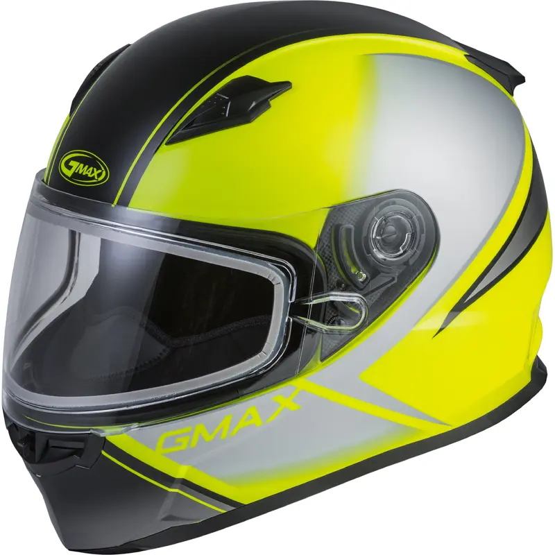 GMAX YOUTH GM-49Y HAIL SNOW HELMET MATTE HI-VIS/BLACK/GREY YM G2492741