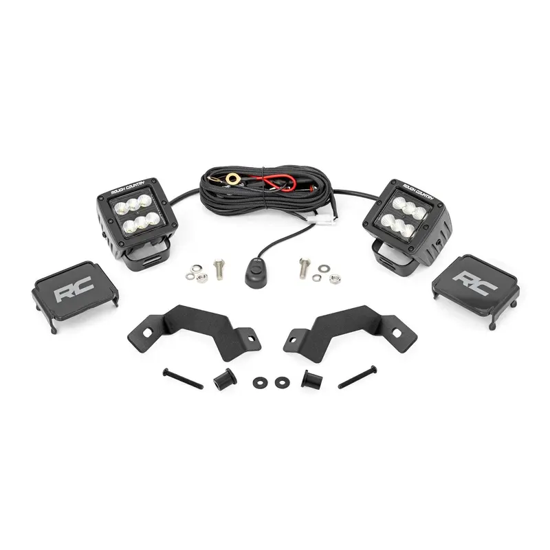LED Light Kit | Ditch Mount | 2" Black Pair | Flood | Toyota Land Cruiser (24-25) | 72113