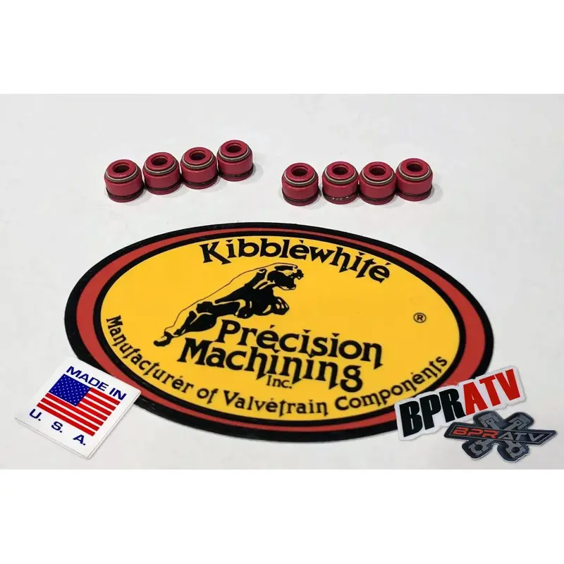 Kawasaki Prairie 700 Kibblewhite RED Viton Valve Stem Guide Seals Seal Set 8 Kit