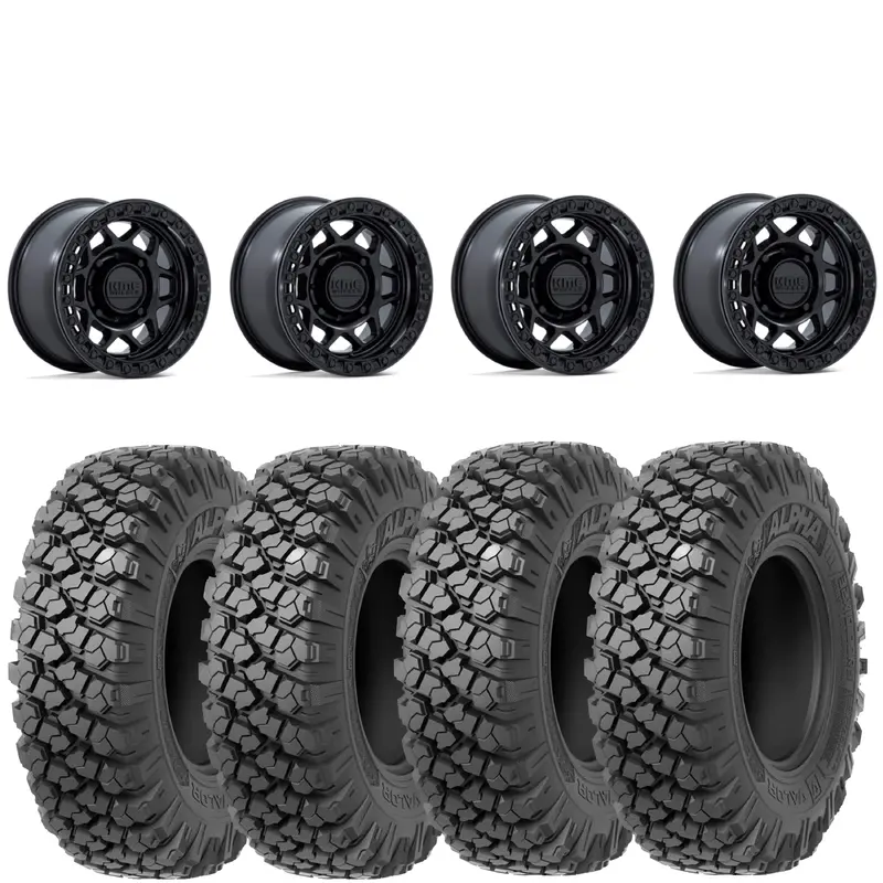 KMC Torx Matte Black beadlock on Valor Offroad Alpha | 4/156
