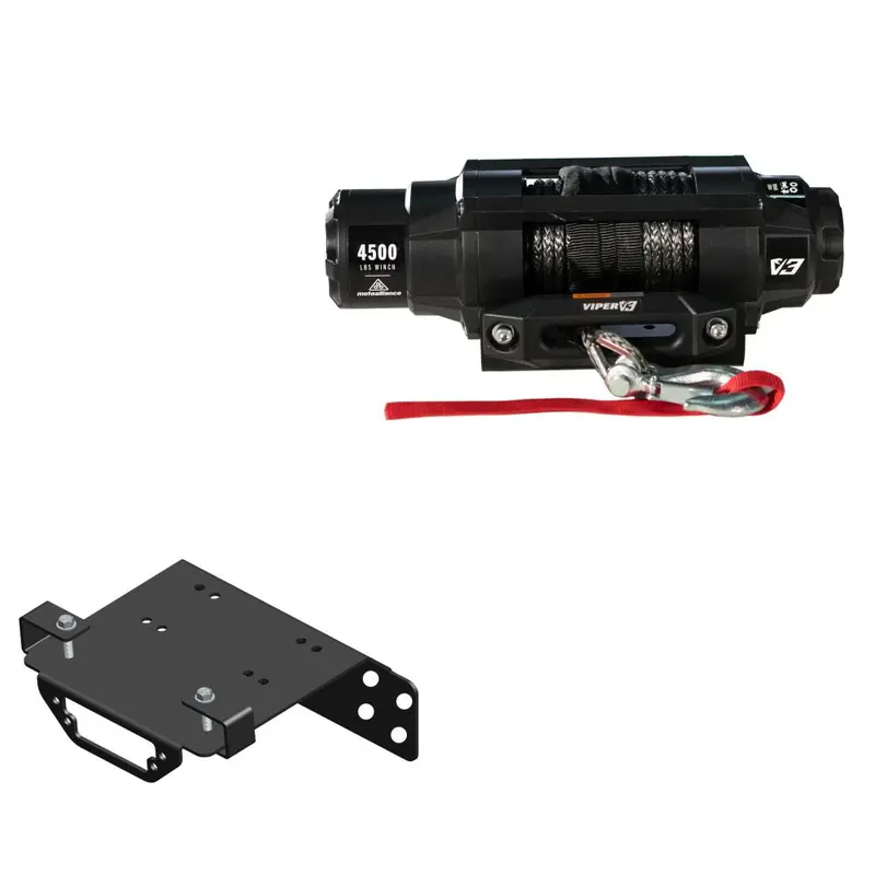 Viper 4500lbs V3 Winch Black Rope With Mount For Honda Talon 1000X 2019-2020