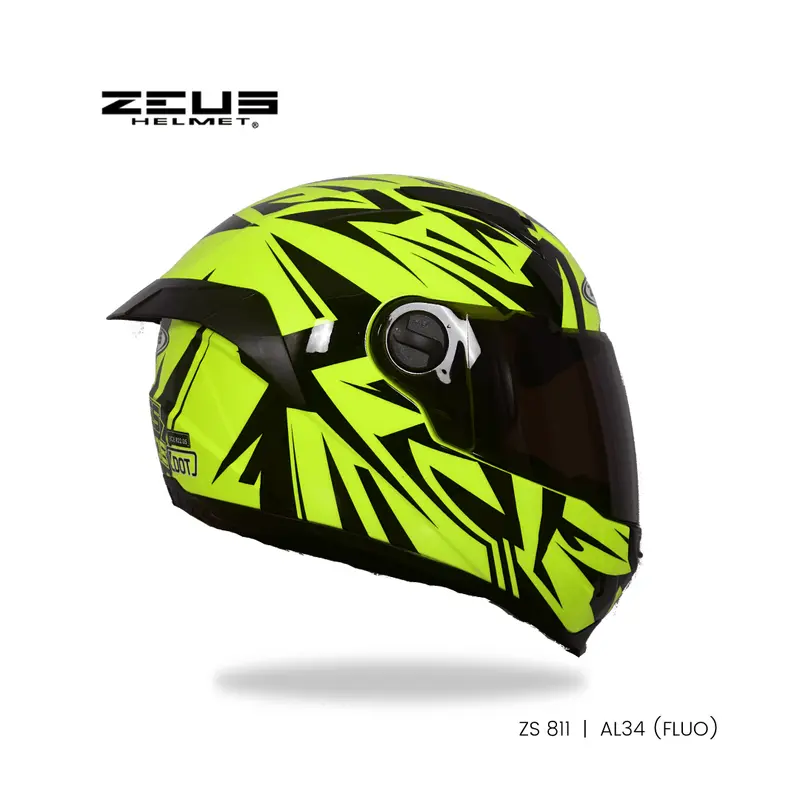 ZEUS ZS-811 AL 34 HELMET  FLUO YELLOW BLACK