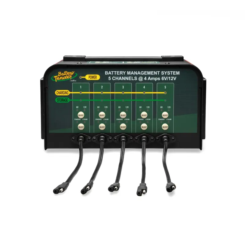 5 Bank, 4 AMP Selectable 12V / 6V Battery Charger