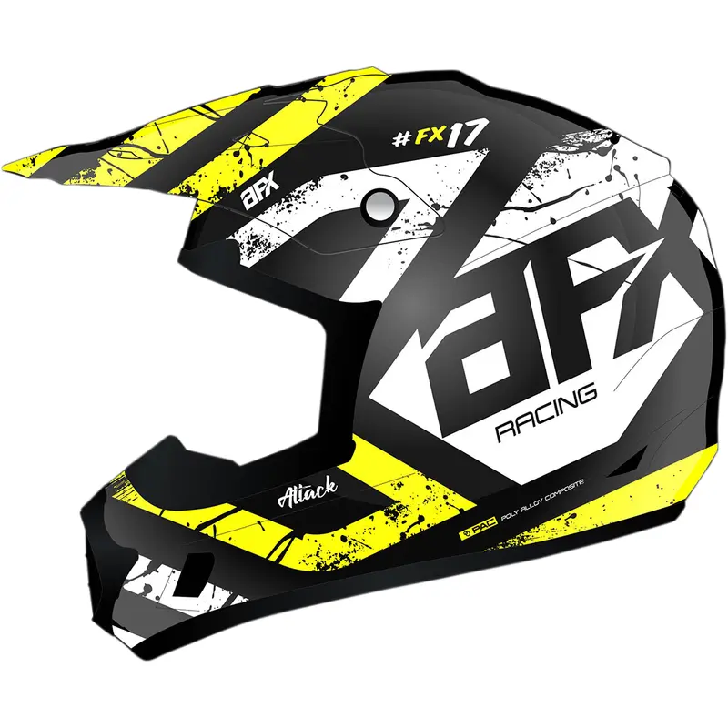 AFX FX-17 Helmet - Attack - Matte Black/Hi-Vis Yellow - 2XL 0110-7177