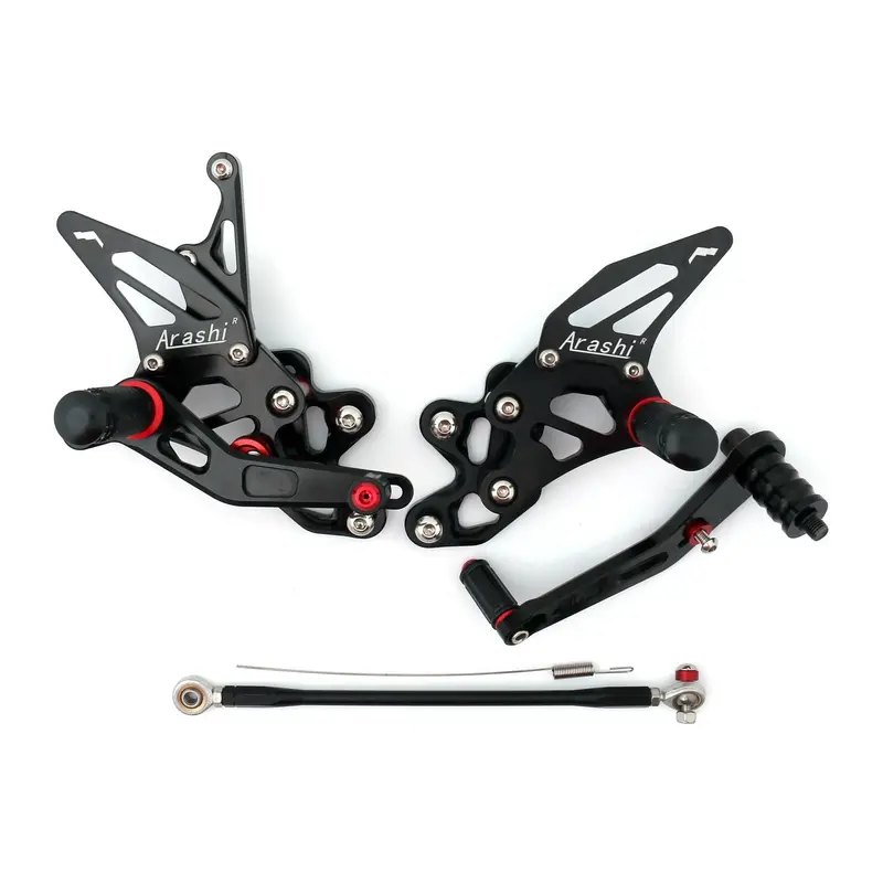 11-19 Suzuki GSXR 600 750 Racing Footrest Rearsets Rear Set Foot pegs Black