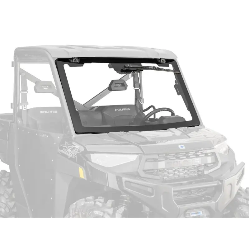 SuperATV Polaris Ranger XP Kinetic MaxDrive Power Flip Glass Windshield