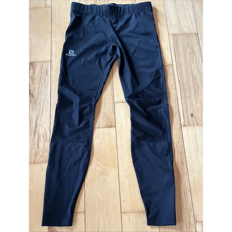 Salomon Advanced Skin Pants Women's Medium Black Pull On Ankle Zips Pull On