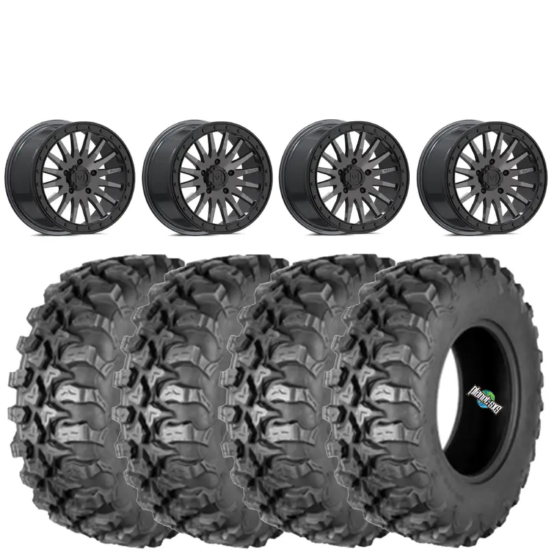 VALOR OFFROAD V06 BEADLOCKS BRUSHED GUNMETAL ON QUADBOSS QBT889