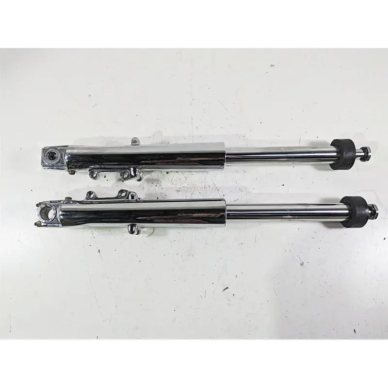 2003 Harley Touring FLHTCUI 100TH E-Glide Chrome Front Fork Set 41mm 46495-02A