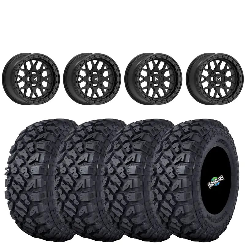 Valor Offroad V07 SATIN BLACK beadlock on Kenda Klever XT 32x10-15