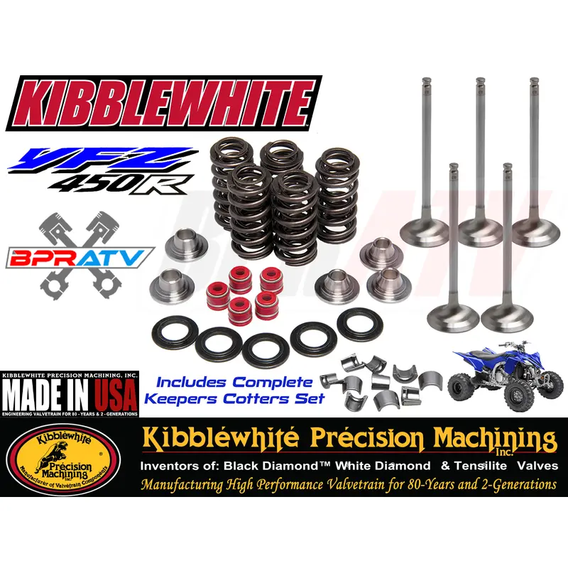 YFZ450R YFZ 450R 450X +1mm Kibblewhite Stainless Steel Valves Valve Springs Kit