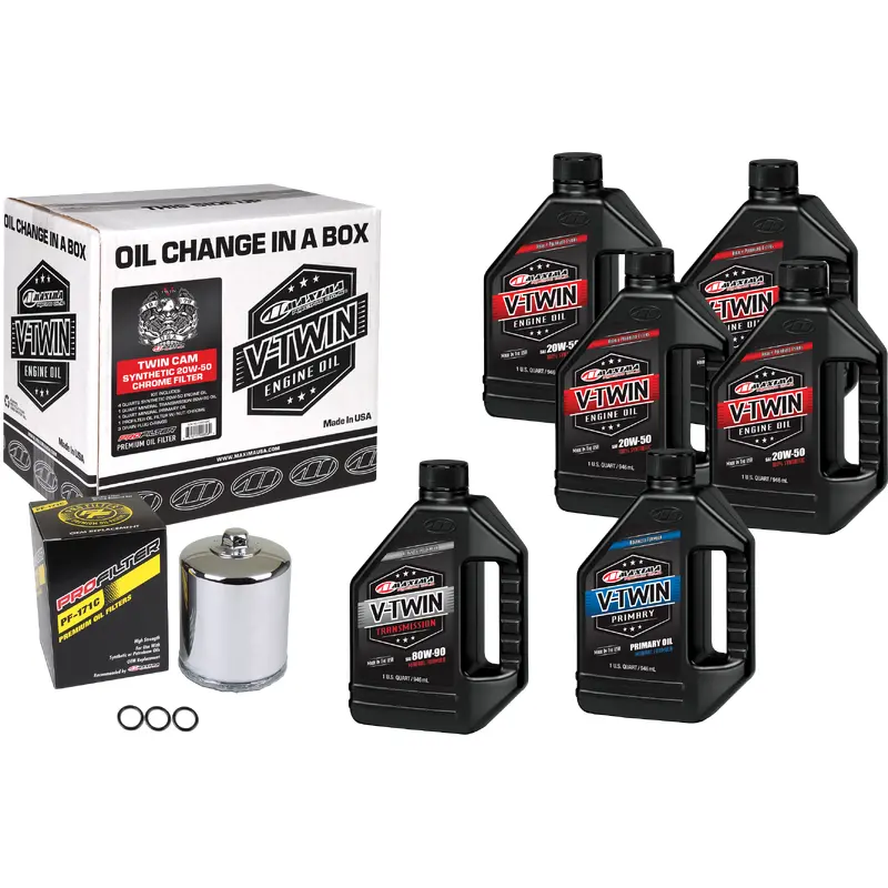 V-TWIN SYN OIL CHANGE KIT TC CHROME FILER