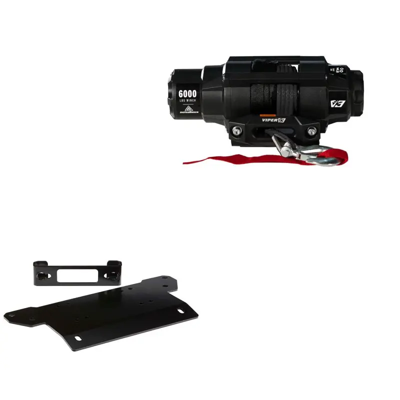 Viper 6000lbs V3 Winch Black Rope With Mount For Polaris Ranger Crew 570 2015-2016