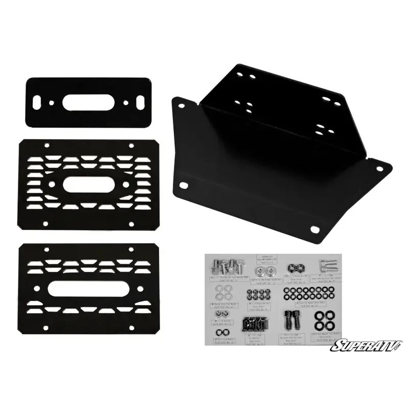POLARIS RANGER XP 570/900/1000 WINCH MOUNT PLATE, SUPERATV WM-P-RAN900-13-001-00