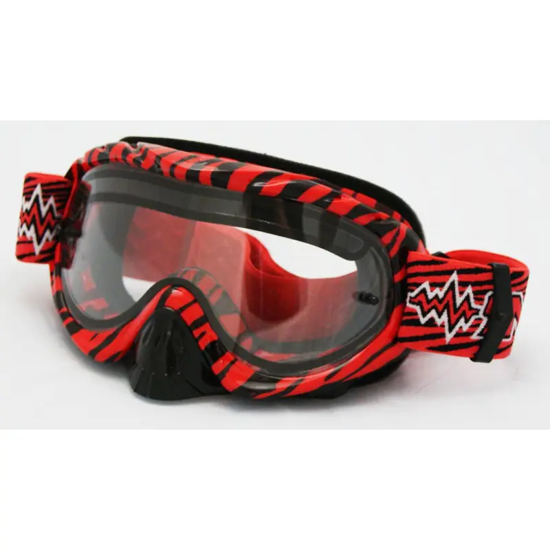 RNR HYBRID WILD RD/BK VENTED LENS, WILD RED & BLACK GOGGLE, GH365DV, VENTED LENS