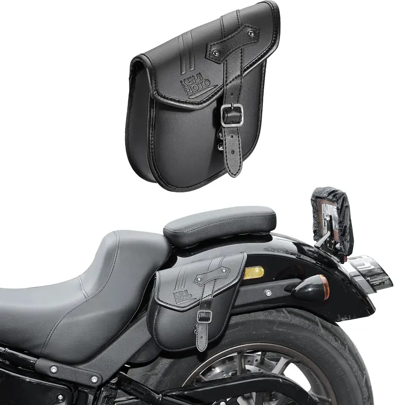 Motorcycle Leather Side Bag for Sportster 883 1200 Softail
