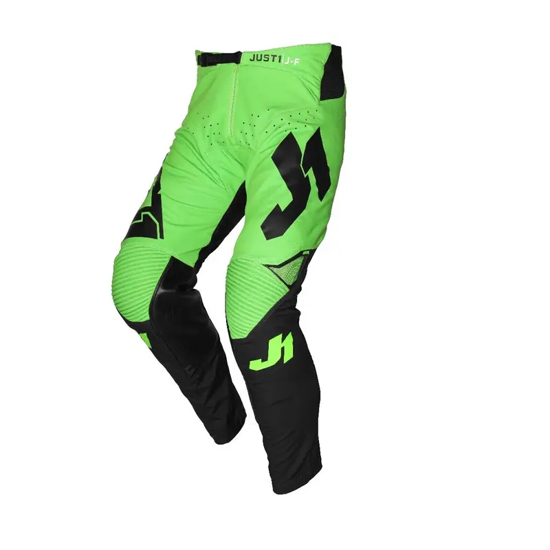 JUST1 J-FLEX MX PANTS ARIA BLK/FLUO GRN 38