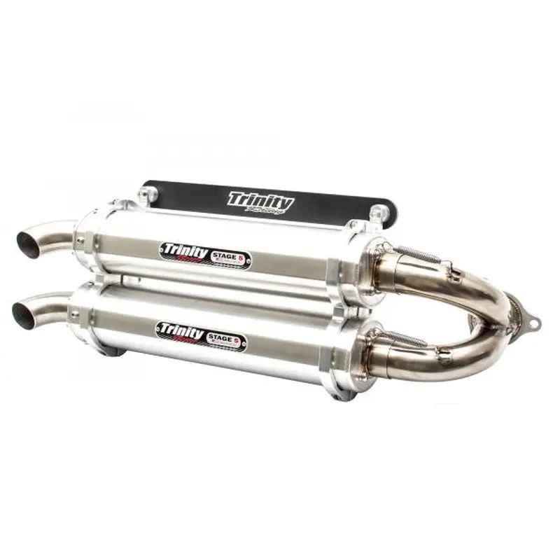 Trinity Racing RZR XP TURBO/TURBO S DUAL SLIP-ON BRUSHED 16-19
