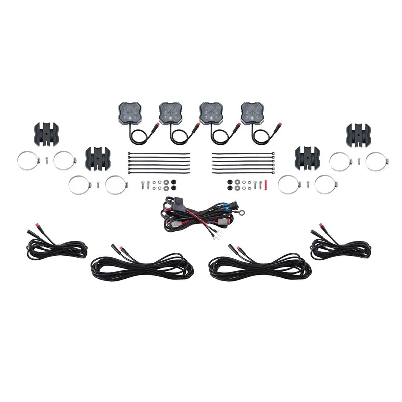 Diode Dynamics Stage Series Universal Rock Light SXS Installer Kit (4-Pack)