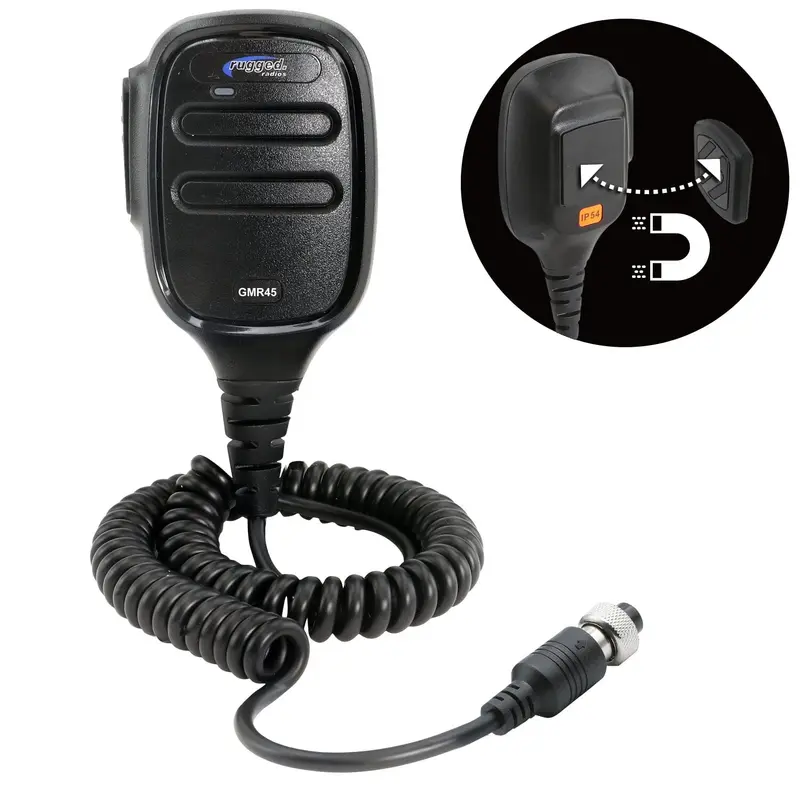 HAND MIC FOR GMR45 MOBILE RADIO WITH SCOSCHE MAGIC MOUNT